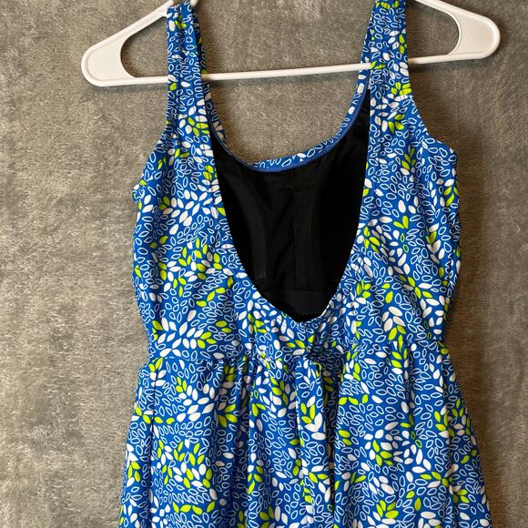 Blair Blue One Piece Romper Swimsuit w/Tummy Control Size 8 Small New Modest - Picture 3 of 7